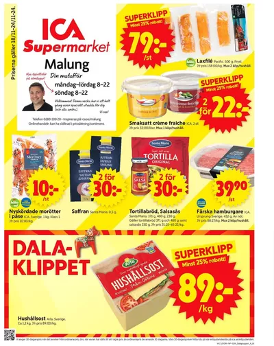 ICA Supermarket-katalog i Malung | Våra bästa erbjudanden för dig | 2024-11-18 - 2024-11-24