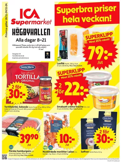 ICA Supermarket-katalog i Klintehamn | Rabatter och kampanjer | 2024-11-18 - 2024-11-24