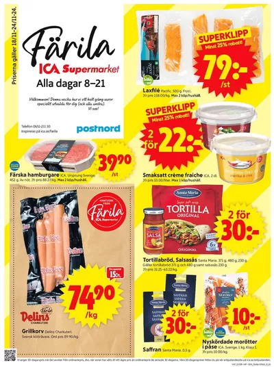 ICA Supermarket-katalog i Ljusdal | Specialerbjudanden för dig | 2024-11-18 - 2024-11-24