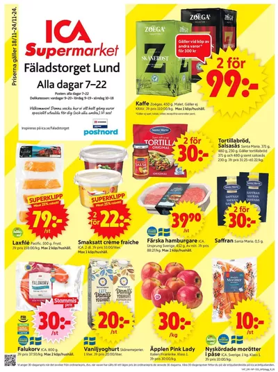 ICA Supermarket-katalog i Löddeköpinge | Fantastiska rabatter på utvalda produkter | 2024-11-18 - 2024-11-24