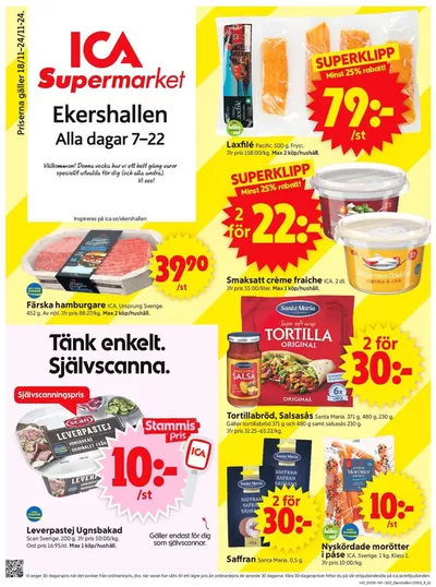 ICA Supermarket-katalog i Örebro | Top-erbjudanden för alla fyndjägare | 2024-11-18 - 2024-11-24