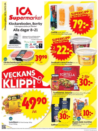 ICA Supermarket-katalog i Hammar (Skåne) | Våra bästa deals för dig | 2024-11-18 - 2024-11-24