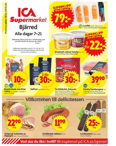 ICA Supermarket-katalog i Löddeköpinge | Nya erbjudanden att upptäcka | 2024-11-18 - 2024-11-24