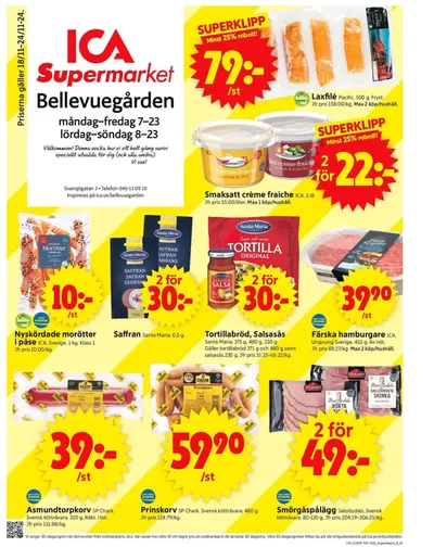 ICA Supermarket-katalog i Staffanstorp | Exklusiva deals och fynd | 2024-11-18 - 2024-11-24