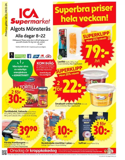 ICA Supermarket-katalog i Borgholm | Exklusiva deals för våra kunder | 2024-11-18 - 2024-11-24