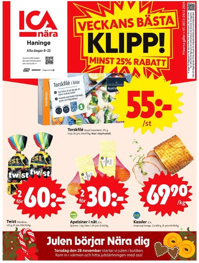 ICA Nära-katalog i Haninge | Spara nu med våra deals | 2024-11-18 - 2024-11-24