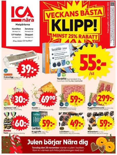 ICA Nära-katalog i Hittarp | Våra bästa deals för dig | 2024-11-18 - 2024-11-24