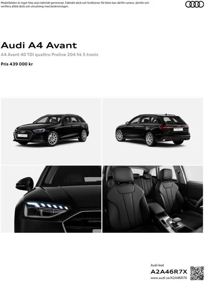 Erbjudanden av Bilar och Motor i Stockholm | Audi A4 Avant de Audi | 2024-11-21 - 2025-11-21