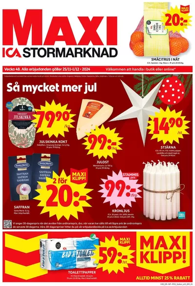 ICA Maxi-katalog i Karlskrona | Fantastiska rabatter på utvalda produkter | 2024-11-23 - 2024-12-07