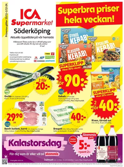 ICA Supermarket-katalog i Söderköping | Aktuella fynd och erbjudanden | 2024-11-23 - 2024-12-07