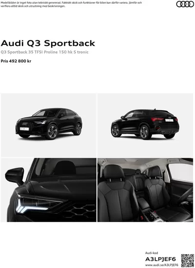 Audi-katalog i Linköping | Audi Q3 Sportback | 2024-11-24 - 2025-11-24