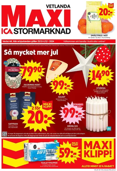 ICA Maxi-katalog i Slättåkra | Specialerbjudanden för dig | 2024-11-24 - 2024-12-08