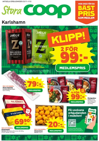 Stora Coop-katalog i Kylinge | Top-erbjudanden för sparrävar | 2024-11-25 - 2024-12-01