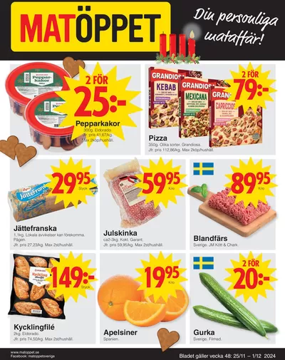 Matöppet-katalog i Slimminge | Matöppet Veckans DR-blad | 2024-11-25 - 2024-12-01