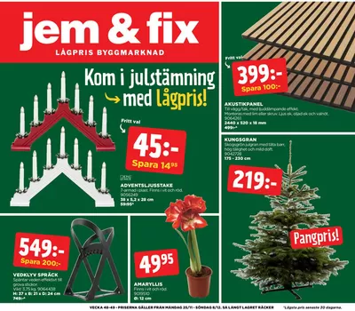 Jem&Fix-katalog i Sjöbo (Skåne) | Jem&Fix reklamblad | 2024-11-24 - 2024-12-08