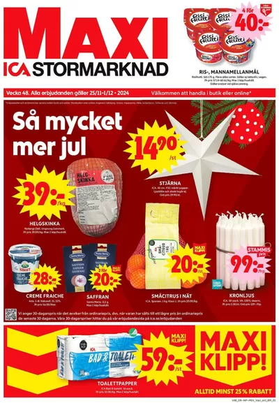 ICA Maxi-katalog i Rud södra | Spara nu med våra deals | 2024-11-25 - 2024-12-01