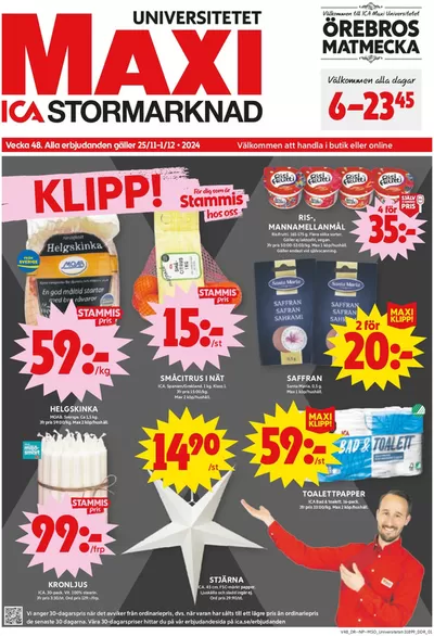 ICA Maxi-katalog i Hjälmarbaden | Attraktiva specialerbjudanden för alla | 2024-11-25 - 2024-12-01