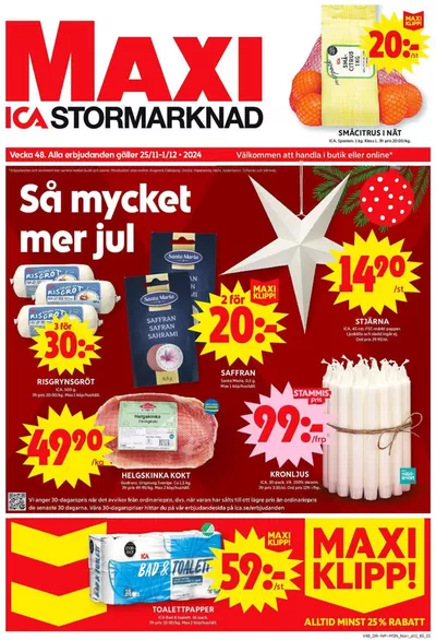 ICA Maxi-katalog i Strömbäck | Våra bästa fynd | 2024-11-25 - 2024-12-01