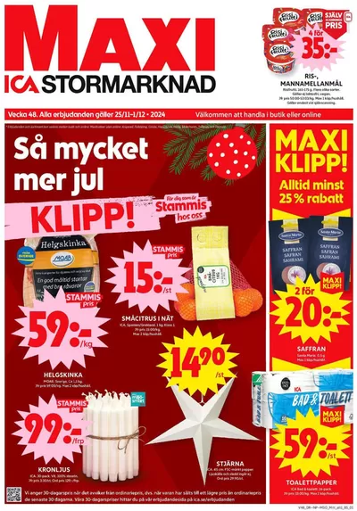 ICA Maxi-katalog i Orresta | Stort urval av erbjudanden | 2024-11-25 - 2024-12-01