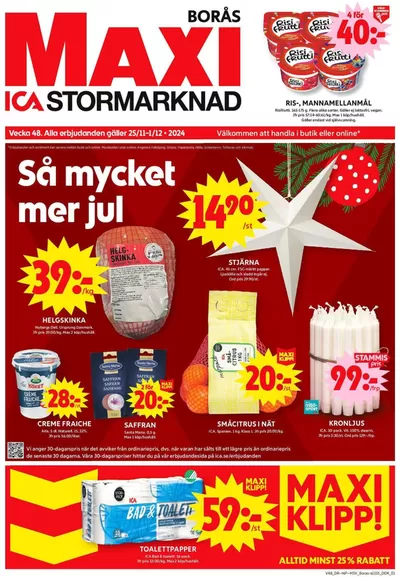 ICA Maxi-katalog i Ebbarp | Fantastiskt erbjudande för alla kunder | 2024-11-25 - 2024-12-01