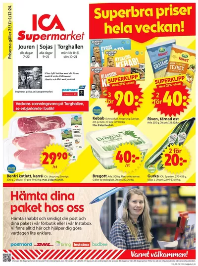 ICA Supermarket-katalog i Tybble | Aktuella deals och erbjudanden | 2024-11-25 - 2024-12-01