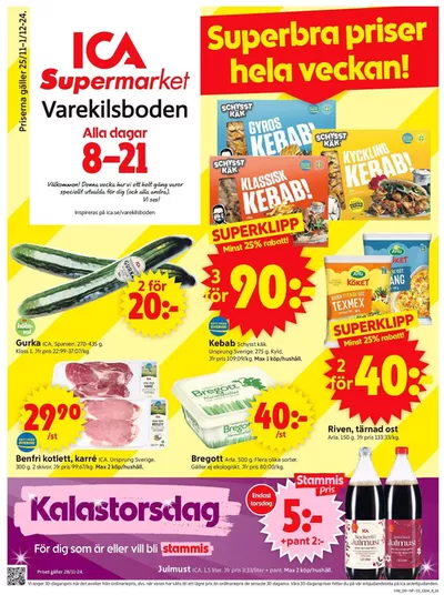 ICA Supermarket-katalog i Berg (Västra Götaland) | Erbjudanden för fyndjägare | 2024-11-25 - 2024-12-01