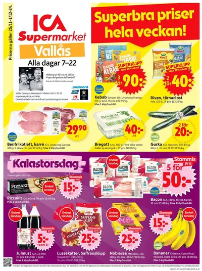 ICA Supermarket-katalog i Johansfors (Halland) | Stort urval av erbjudanden | 2024-11-25 - 2024-12-01