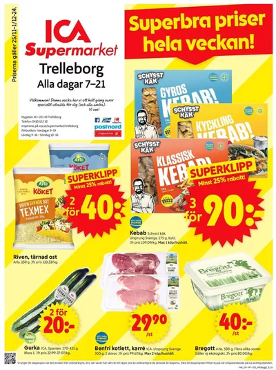 ICA Supermarket-katalog i Västra Vemmerlöv | Aktuella fynd och erbjudanden | 2024-11-25 - 2024-12-01