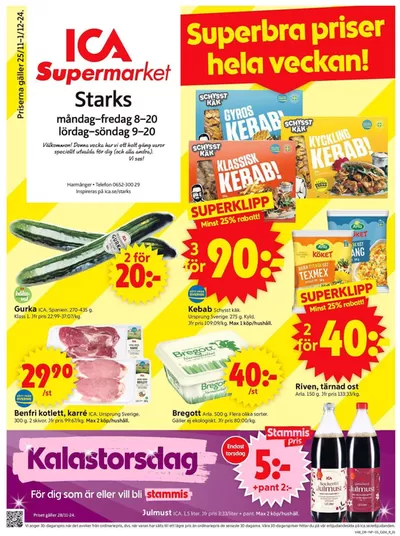 ICA Supermarket-katalog i Vattrång | Fantastiska rabatter på utvalda produkter | 2024-11-25 - 2024-12-01