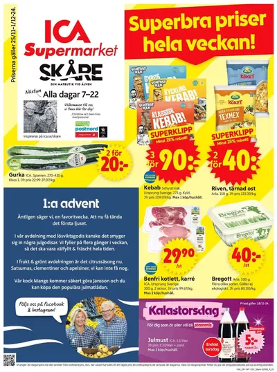 ICA Supermarket-katalog i Hynboholm och Grönäs | Fantastiskt erbjudande för alla kunder | 2024-11-25 - 2024-12-01