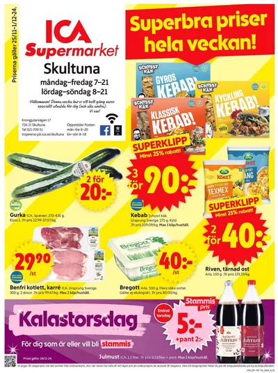 ICA Supermarket-katalog i Åkesta | Erbjudanden för fyndjägare | 2024-11-25 - 2024-12-01