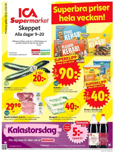 ICA Supermarket-katalog i Björktorp | Top-deals och rabatter | 2024-11-25 - 2024-12-01