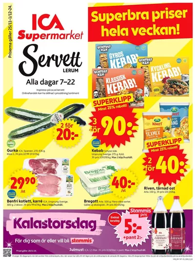 ICA Supermarket-katalog i Sandsbacka och Risbacka | Aktuella fynd och erbjudanden | 2024-11-25 - 2024-12-01