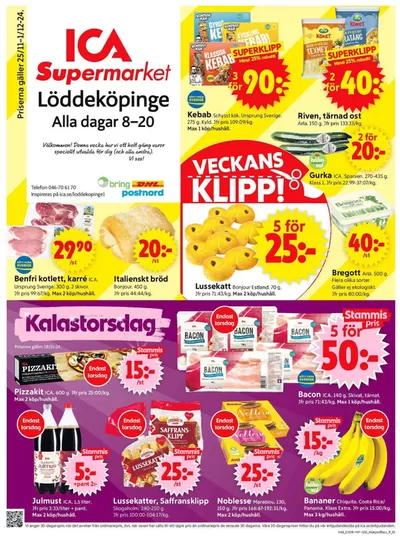 ICA Supermarket-katalog i Hög | Top-erbjudanden för sparrävar | 2024-11-25 - 2024-12-01