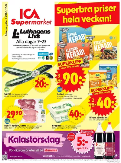 ICA Supermarket-katalog i Ängeby | Top-deals för alla kunder | 2024-11-25 - 2024-12-01