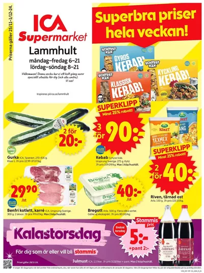 ICA Supermarket-katalog i Lidnäs | Våra bästa erbjudanden för dig | 2024-11-25 - 2024-12-01