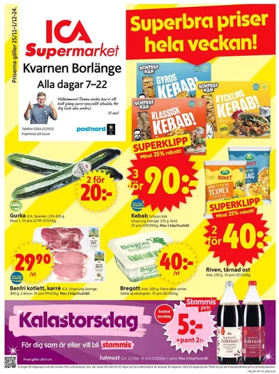 ICA Supermarket-katalog i Sätra (Leksand) | Attraktiva specialerbjudanden för alla | 2024-11-25 - 2024-12-01