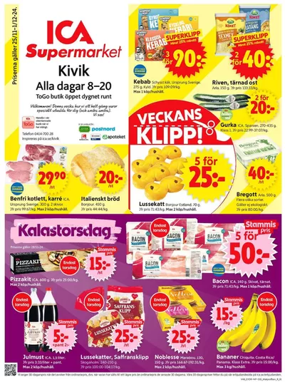 ICA Supermarket-katalog i Gladsax | Top-erbjudanden för sparrävar | 2024-11-25 - 2024-12-01