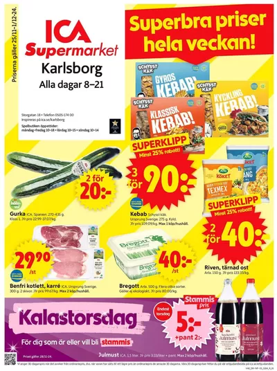 ICA Supermarket-katalog i Rogslösa | Fantastiskt erbjudande för fyndjägare | 2024-11-25 - 2024-12-01