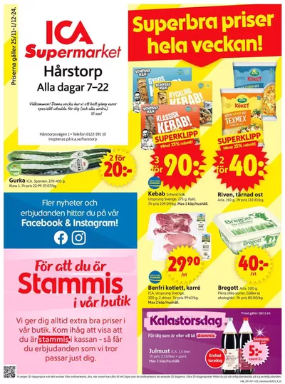 ICA Supermarket-katalog i Göstadberg | Erbjudanden för fyndjägare | 2024-11-25 - 2024-12-01