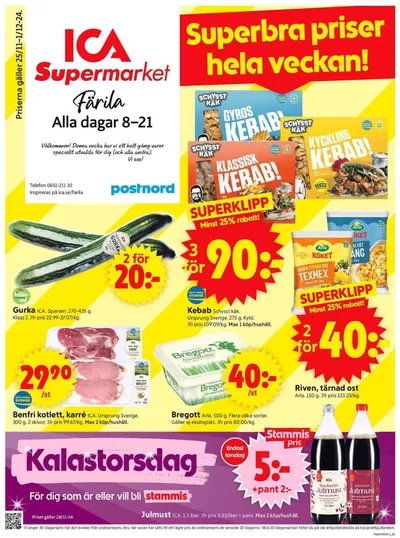 ICA Supermarket-katalog i Björsjö | Rabatter och kampanjer | 2024-11-25 - 2024-12-01