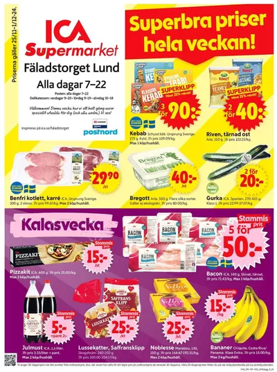 ICA Supermarket-katalog i Skatteberga | Top-erbjudanden för sparrävar | 2024-11-25 - 2024-12-01