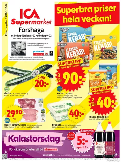 ICA Supermarket-katalog i Hynboholm och Grönäs | Fantastiska rabatter på utvalda produkter | 2024-11-25 - 2024-12-01