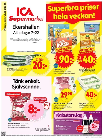 ICA Supermarket-katalog i Hjälmarbaden | Våra bästa deals för dig | 2024-11-25 - 2024-12-01