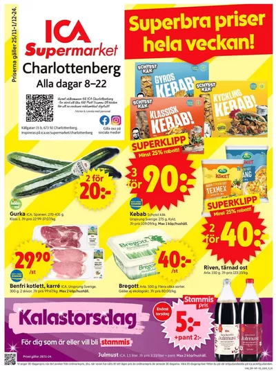 ICA Supermarket-katalog i Flogned och Skarbol | Aktuella deals och erbjudanden | 2024-11-25 - 2024-12-01