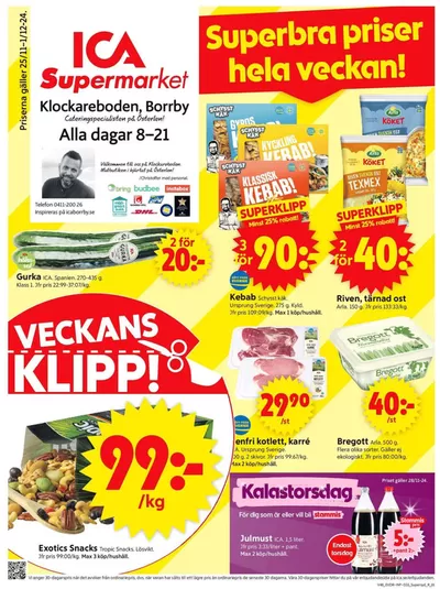 ICA Supermarket-katalog i Gladsax | Spara nu med våra deals | 2024-11-25 - 2024-12-01