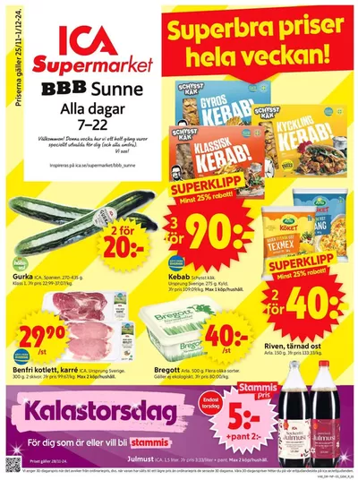 ICA Supermarket-katalog i Ransäter | Top-erbjudanden för sparrävar | 2024-11-25 - 2024-12-01