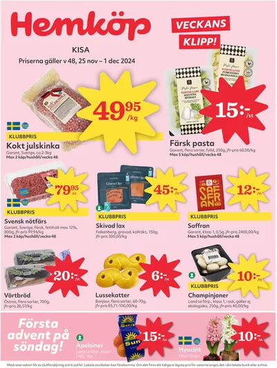 Hemköp-katalog i Malexander | Erbjudanden för fyndjägare | 2024-11-25 - 2024-12-01