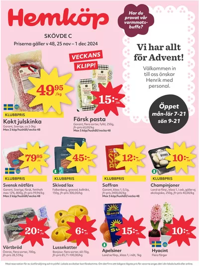 Hemköp-katalog i Backa (Västra Götaland) | Spara nu med våra deals | 2024-11-25 - 2024-12-01