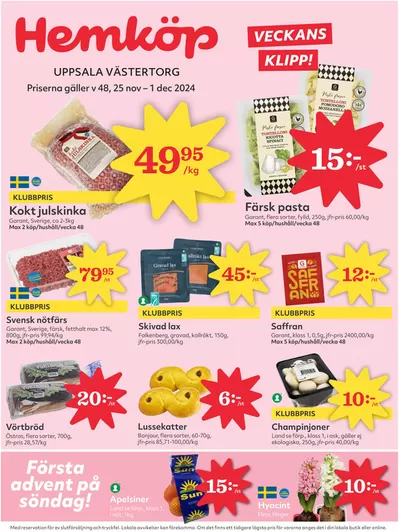 Hemköp-katalog i Balingsta | Upptäck attraktiva erbjudanden | 2024-11-25 - 2024-12-01